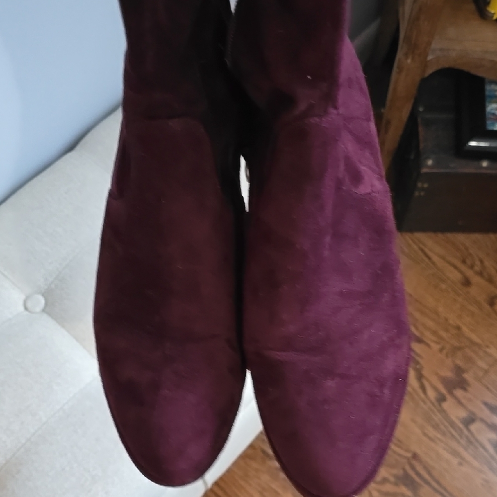 Marc Fisher Burgundy Over-the-Knee Boots
